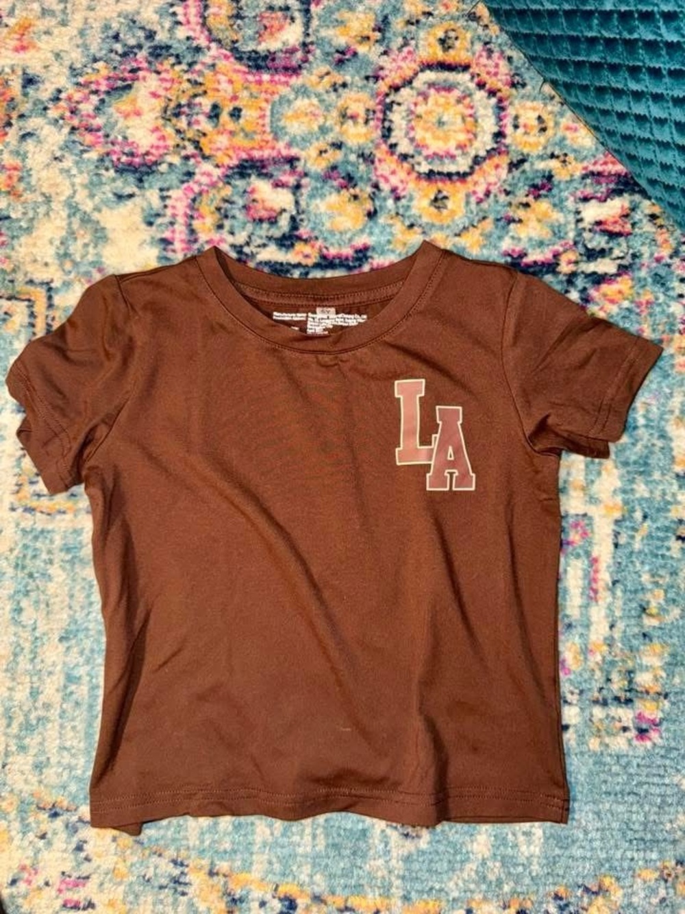 LA Boys 5T Brown & White LA Graphic Tee
